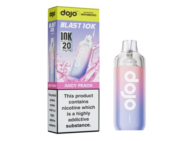 Dojo Blast 10K pre-filled pod kit in Juicy Peach flavour