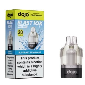 Dojo Blast 10K Pods - Blue Razz Lemonade Dojo Blast 10K replacement pod in Blue Razz Lemonade flavour