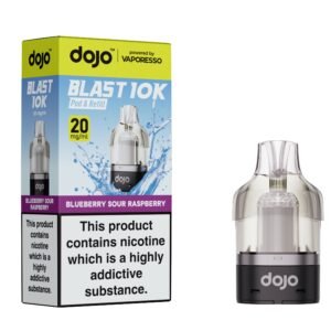Dojo Blast 10K Pods - Blueberry Sour Raspberry Dojo Blast 10K replacement pod in Blueberry Sour Raspberry flavour