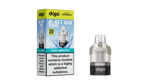 Dojo Blast 10K Pods - Cool Menthol Dojo Blast 10K replacement pod in Cool Menthol flavour