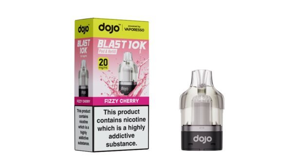 Dojo Blast 10K replacement pod in Fizzy Cherry flavour