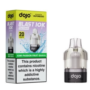 Dojo Blast 10K Pods - Kiwi Passion Fruit Guava Dojo Blast 10K replacement pod in Kiwi Passion Fruit Guava flavour
