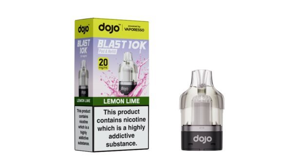 Dojo Blast 10K Pods - Lemon Lime Dojo Blast 10K replacement pod in Lemon Lime flavour