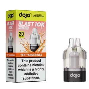 Dojo Blast 10K Pods - Ten Tangerines Dojo Blast 10K replacement pod in Ten Tangerines flavour