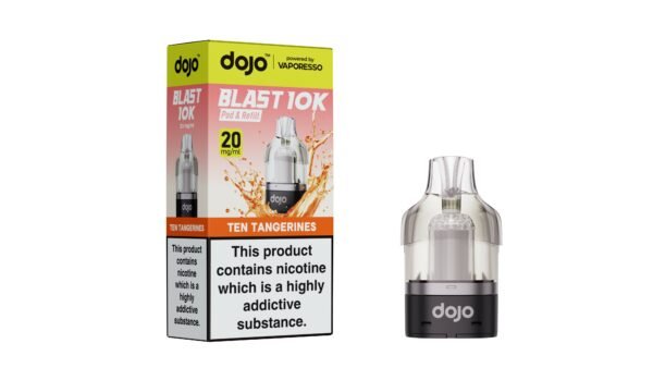 Dojo Blast 10K replacement pod in Ten Tangerines flavour