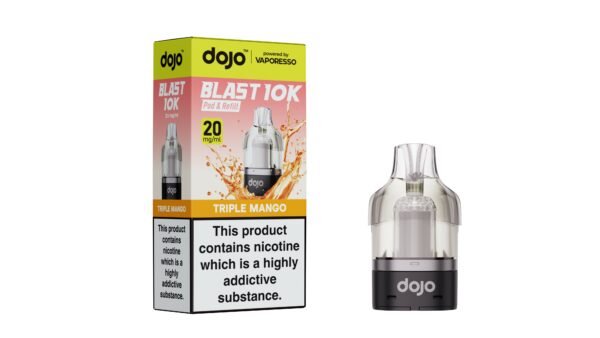 Dojo Blast 10K replacement pod in Triple Mango flavour