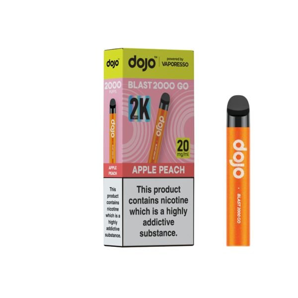 Dojo Blast 2K GO pre-filled pod kit in Apple Peach flavour