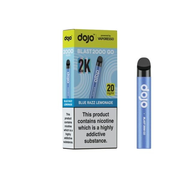 Dojo Blast 2K GO - Blue Razz Lemonade Dojo Blast 2K GO pre-filled pod kit in Blue Razz Lemonade flavour