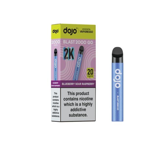 Dojo Blast 2K GO pre-filled pod kit in Blueberry Sour Raspberry flavour