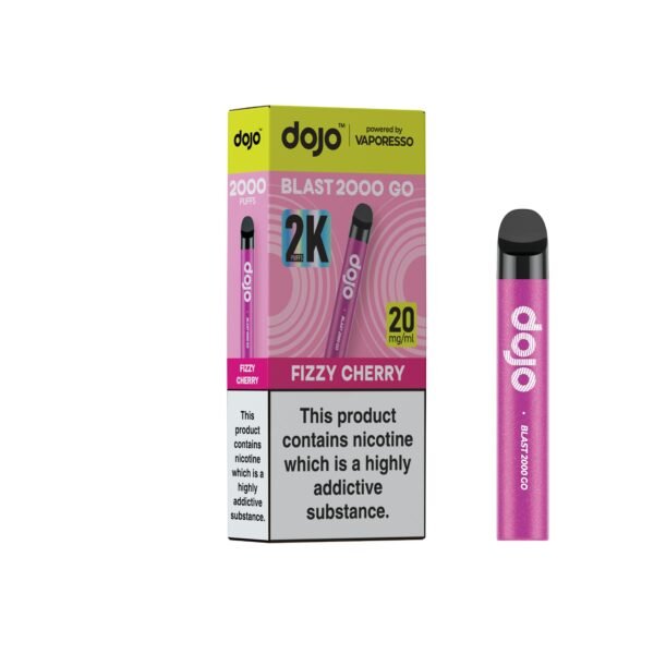 Dojo Blast 2K GO - Fizzy Cherry Dojo Blast 2K GO pre-filled pod kit in Fizzy Cherry flavour