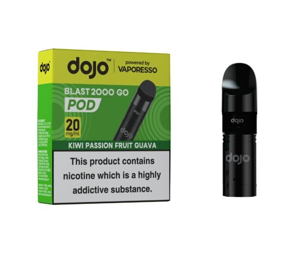 Dojo Blast 2K GO Pods - Kiwi Passion Fruit Guava Dojo Blast 2K GO replacement pod in Kiwi Passion Fruit Guava flavour