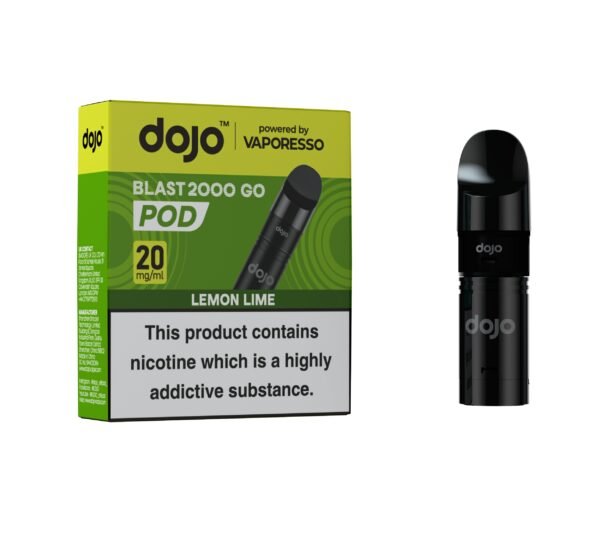 Dojo Blast 2K GO Pods - Lemon Lime Dojo Blast 2K GO replacement pod in Lemon Lime flavour