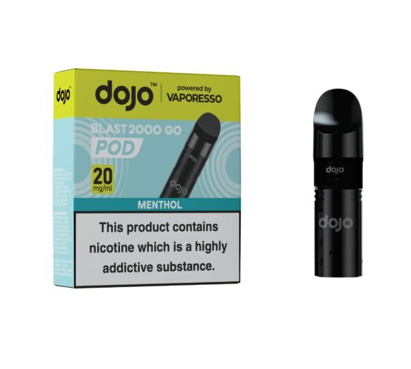 Dojo Blast 2K GO Pods - Menthol Dojo Blast 2K GO replacement pod in Menthol flavour