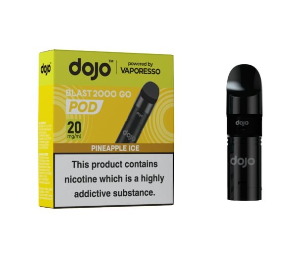 Dojo Blast 2K GO Pods - Pineapple Ice Dojo Blast 2K GO replacement pod in Pineapple Ice flavour