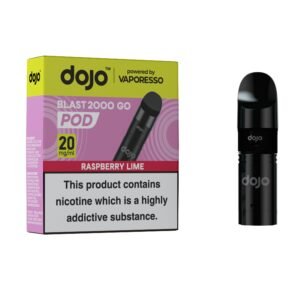 Dojo Blast 2K GO Pods - Raspberry Lime Dojo Blast 2K GO replacement pod in Raspberry Lime flavour