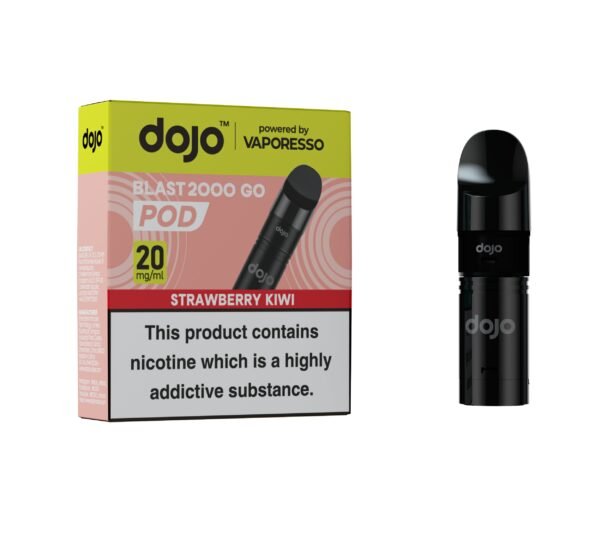 Dojo Blast 2K GO Pods - Strawberry Kiwi Dojo Blast 2K GO replacement pod in Strawberry Kiwi flavour