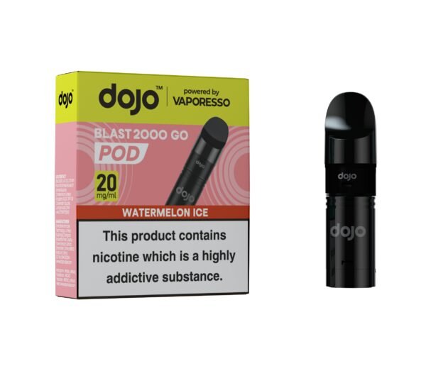 Dojo Blast 2K GO Pods - Watermelon Ice Dojo Blast 2K GO replacement pod in Watermelon Ice flavour