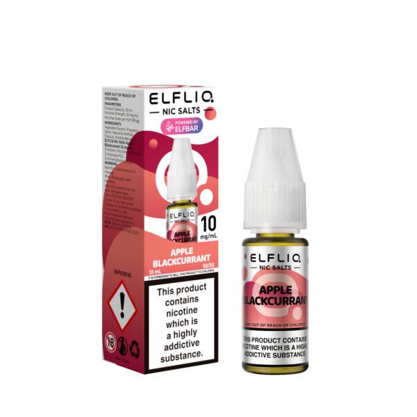 ElfLiq Apple Blackcurrant nic salt e-liquid 10mg bottle