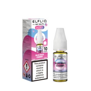 ElfLiq Blue Razz Cherry nic salt e-liquid 10mg bottle