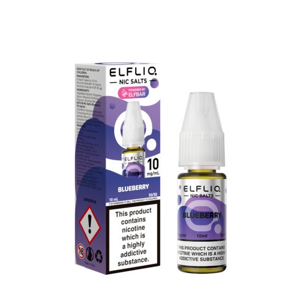 ElfLiq Blueberry nic salt e-liquid 10mg bottle