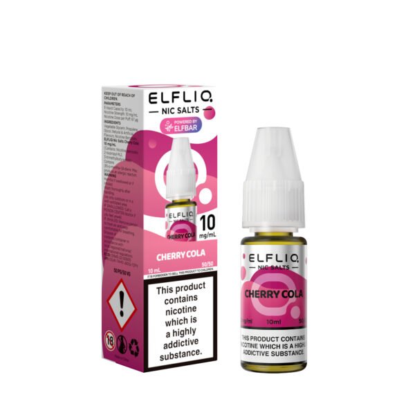 ElfLiq Cherry Cola nic salt e-liquid 10mg bottle