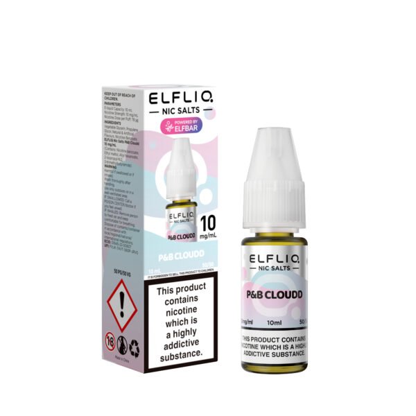 ElfLiq P&B Cloudd - 10mg ElfLiq P&B Cloudd nic salt e-liquid 10mg bottle