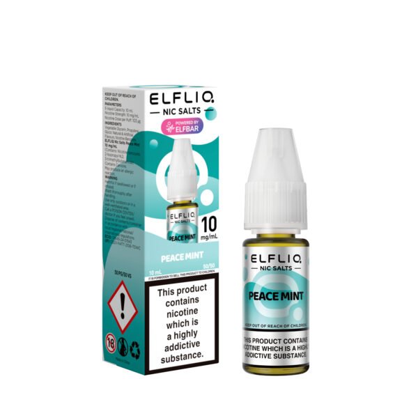 ElfLiq Peacemint - 10mg ElfLiq Peacemint nic salt e-liquid 10mg bottle