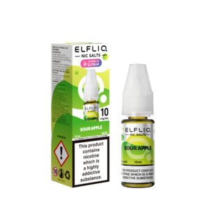 ElfLiq Sour Apple - 10mg ElfLiq Sour Apple nic salt e-liquid 10mg bottle