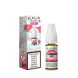 ElfLiq Strawberry Ice - 10mg ElfLiq Strawberry Ice nic salt e-liquid 10mg bottle