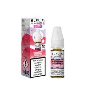ElfLiq Strawberry Raspberry Cherry Ice - 10mg ElfLiq Strawberry Raspberry Cherry Ice nic salt e-liquid 10mg bottle