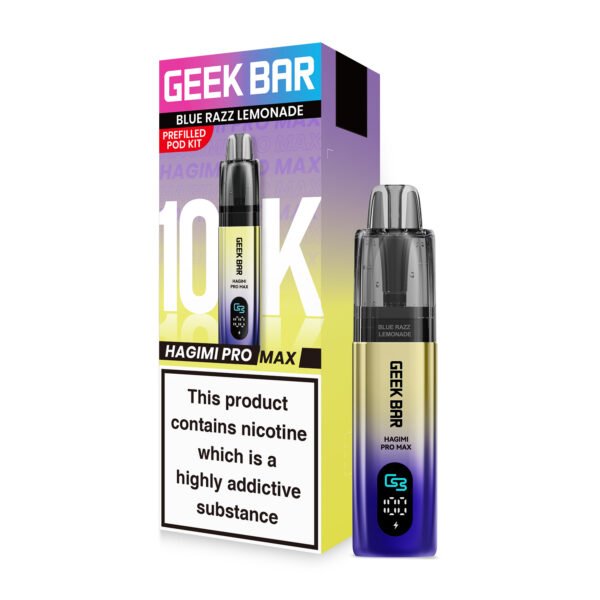 GeekBar Hagimi Pro Max 10 pre-filled pod kit in Blue Razz Lemonade flavour