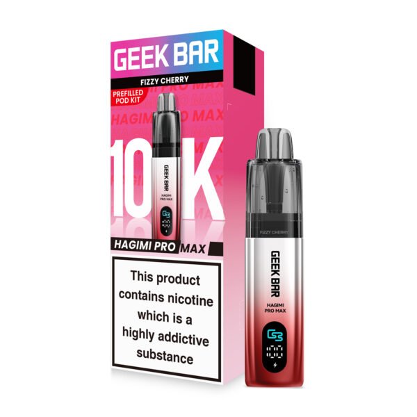 GeekBar Hagimi Pro Max 10 pre-filled pod kit in Fizzy Cherry flavour
