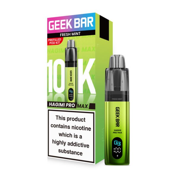 GeekBar Hagimi Pro Max 10 pre-filled pod kit in Fresh Mint flavour