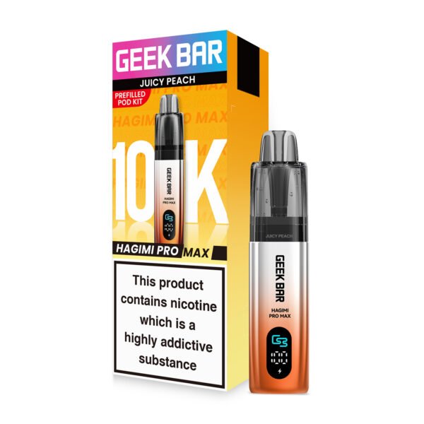 GeekBar Hagimi Pro Max 10 pre-filled pod kit in Juicy Peach flavour