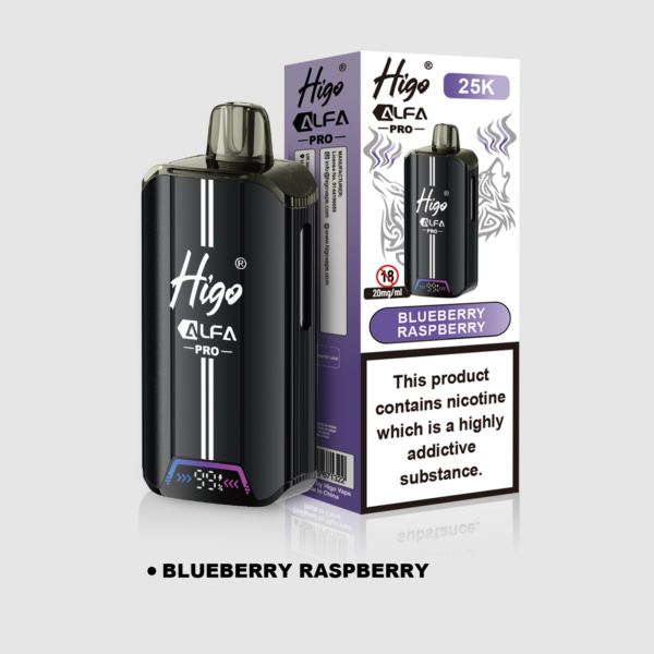 Higo Alpha Pro 25k Pod Kit - Blueberry Raspberry Higo Alpha Pro 25k prefilled pod kit in Blueberry Raspberry flavour