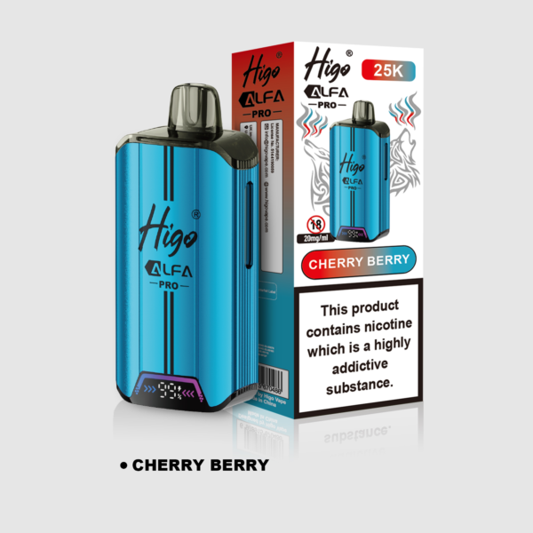 Higo Alpha Pro 25k Pod Kit - Cherry Berry Higo Alpha Pro 25k prefilled pod kit in Cherry Berry flavour