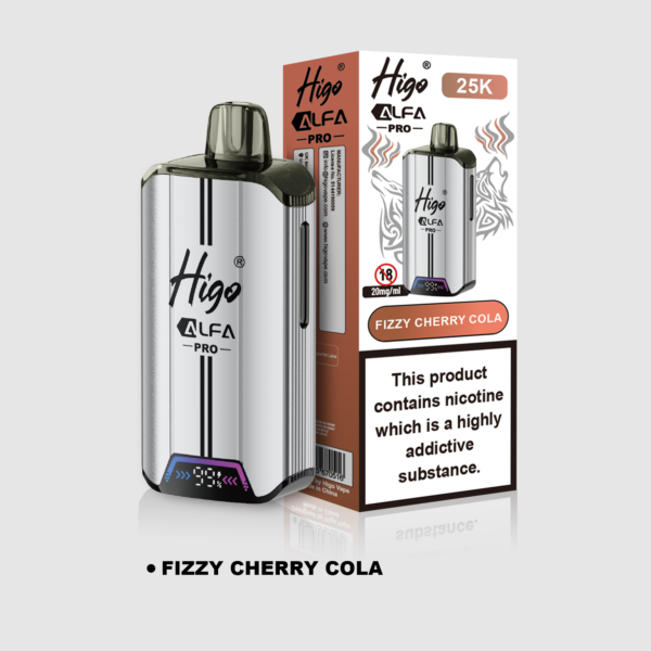 Higo Alpha Pro 25k Pod Kit - Fizzy Cherry Cola Higo Alpha Pro 25k prefilled pod kit in Fizzy Cherry Cola flavour