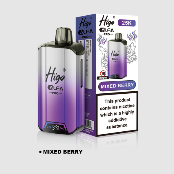 Higo Alpha Pro 25k prefilled pod kit in Mixed Berry flavour