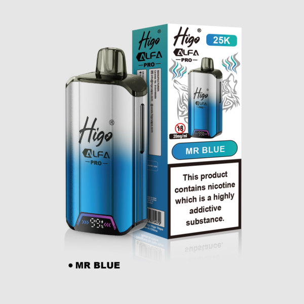 Higo Alpha Pro 25k Pod Kit - Mr Blue Higo Alpha Pro 25k prefilled pod kit in Mr Blue flavour