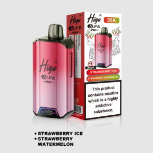 Higo Alpha Pro 25k prefilled pod kit in Strawberry Ice + Strawberry Watermelon flavours