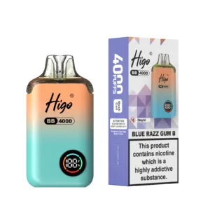 Higo BB 4000 prefilled pod kit in Blue Razz Gum B flavour