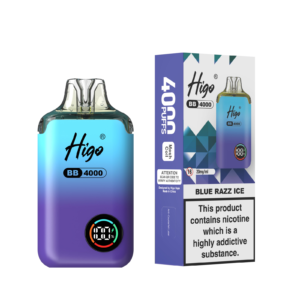 Higo BB 4000 Pod Kit - Blue Razz Ice Higo BB 4000 prefilled pod kit in Blue Razz Ice flavour