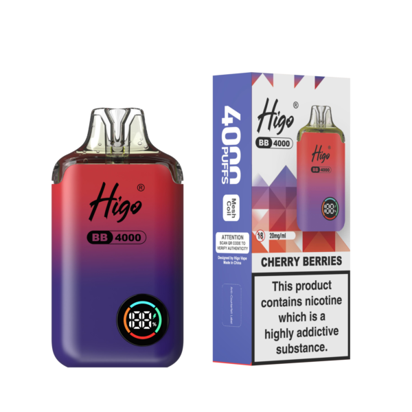 Higo BB 4000 Pod Kit - Cherry Berries Higo BB 4000 prefilled pod kit in Cherry Berries flavour