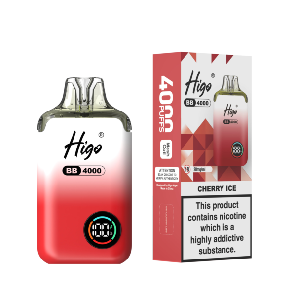 Higo BB 4000 prefilled pod kit in Cherry Ice flavour