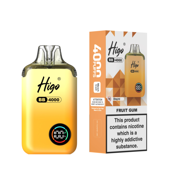 Higo BB 4000 Pod Kit - Fruit Gum Higo BB 4000 prefilled pod kit in Fruit Gum flavour