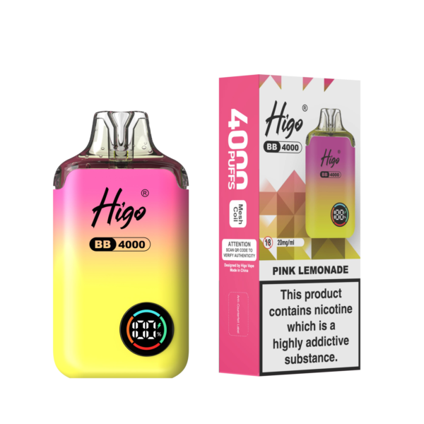 Higo BB 4000 Pod Kit - Pink Lemonade Higo BB 4000 prefilled pod kit in Pink Lemonade flavour