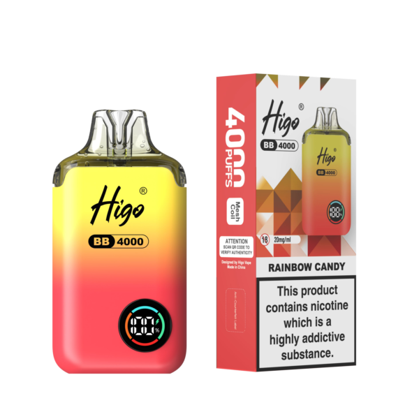 Higo BB 4000 prefilled pod kit in Rainbow Candy flavour
