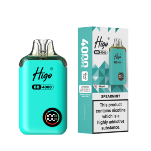 Higo BB 4000 Pod Kit - Spearmint Higo BB 4000 prefilled pod kit in Spearmint flavour