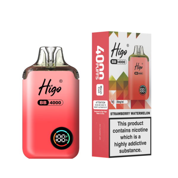 Higo BB 4000 prefilled pod kit in Strawberry Watermelon flavour