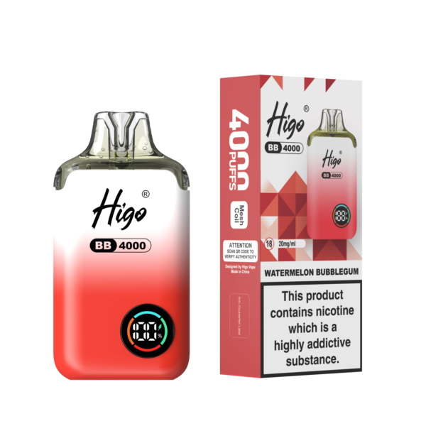 Higo BB 4000 prefilled pod kit in Watermelon Bubblegum flavour